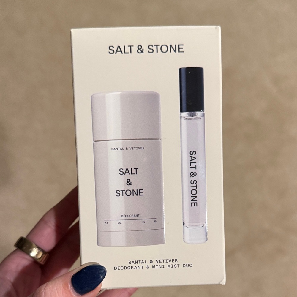 Salt & Stone Santal & Vetiver Deodorant and Mini Mist Duo